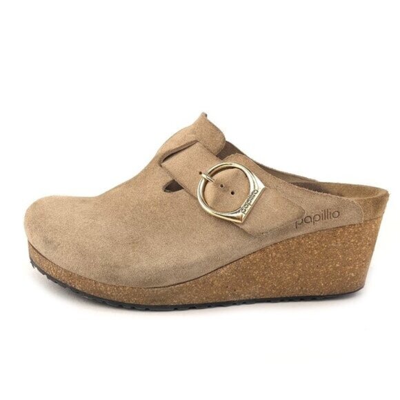 Papillio Fanny Ring-Buckle Wedge Clog Sandals 8 - Picture 1 of 15